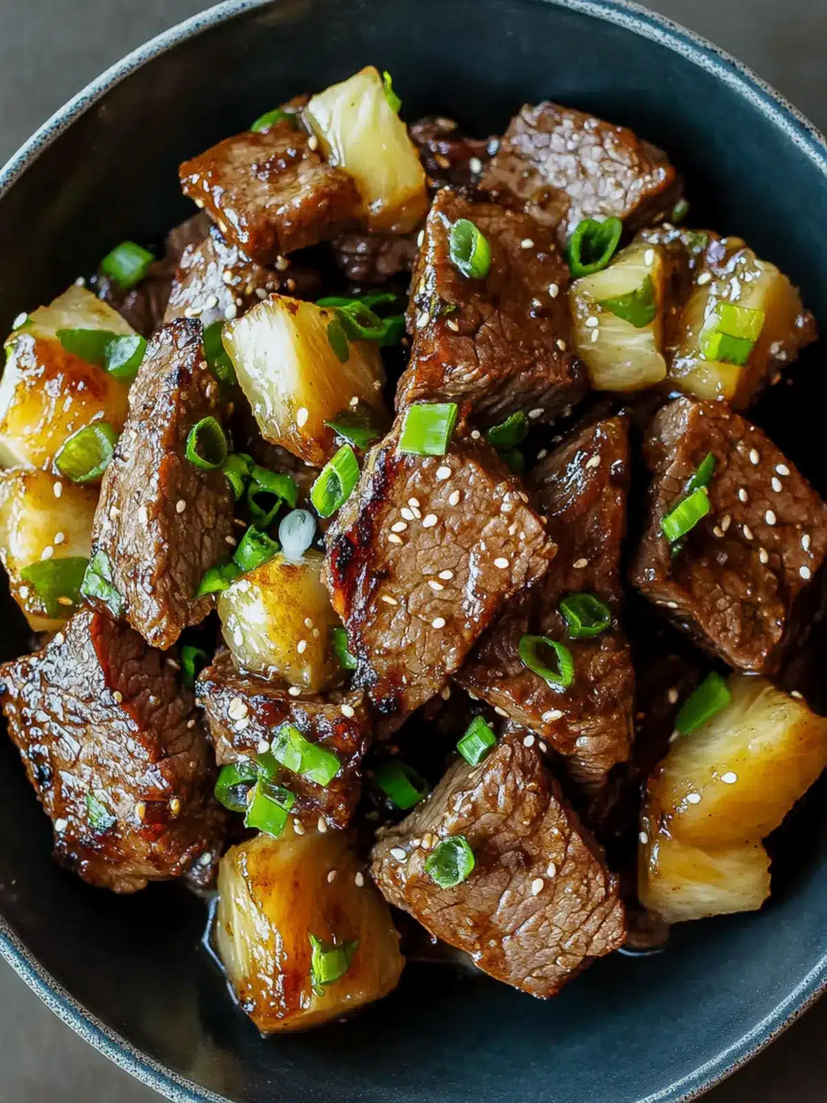 Miso Pineapple Glazed Beef