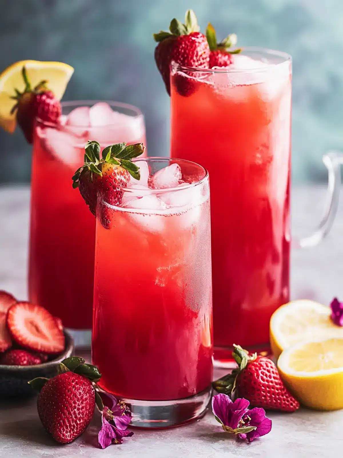 Hibiscus Tea Strawberry-Lemonade Refresher
