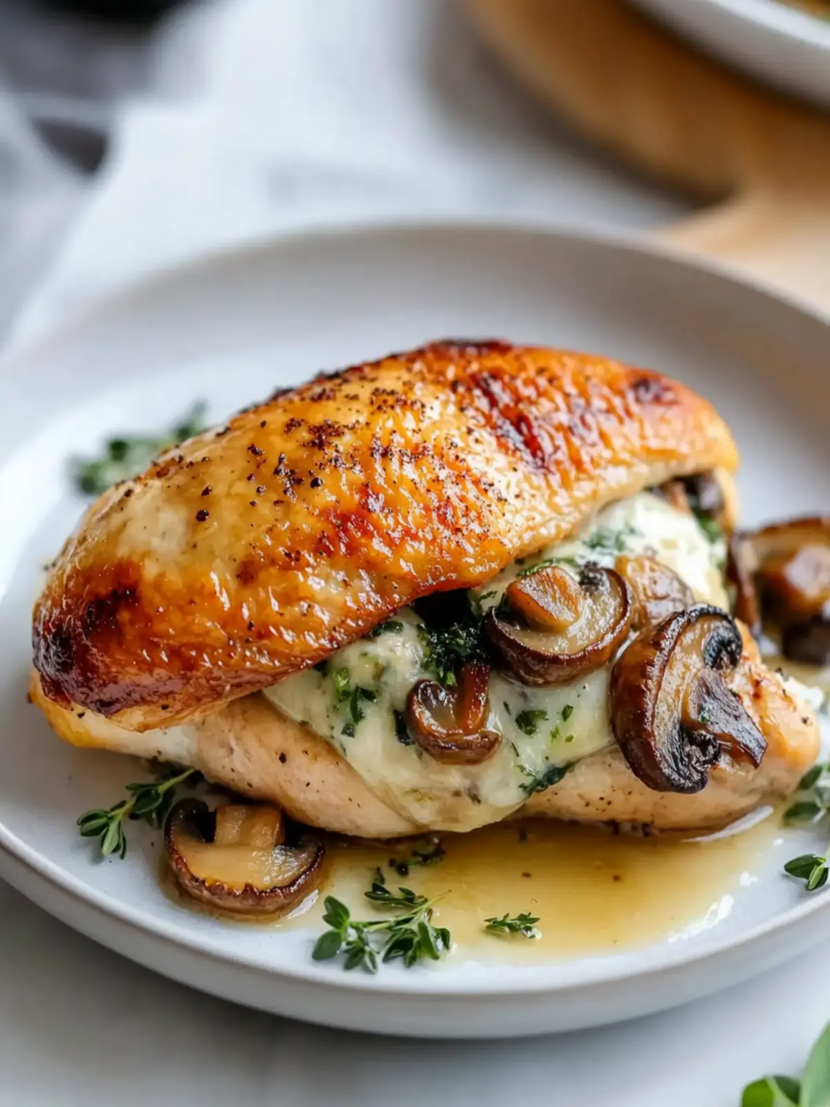 Mushroom Stuffed Chicken