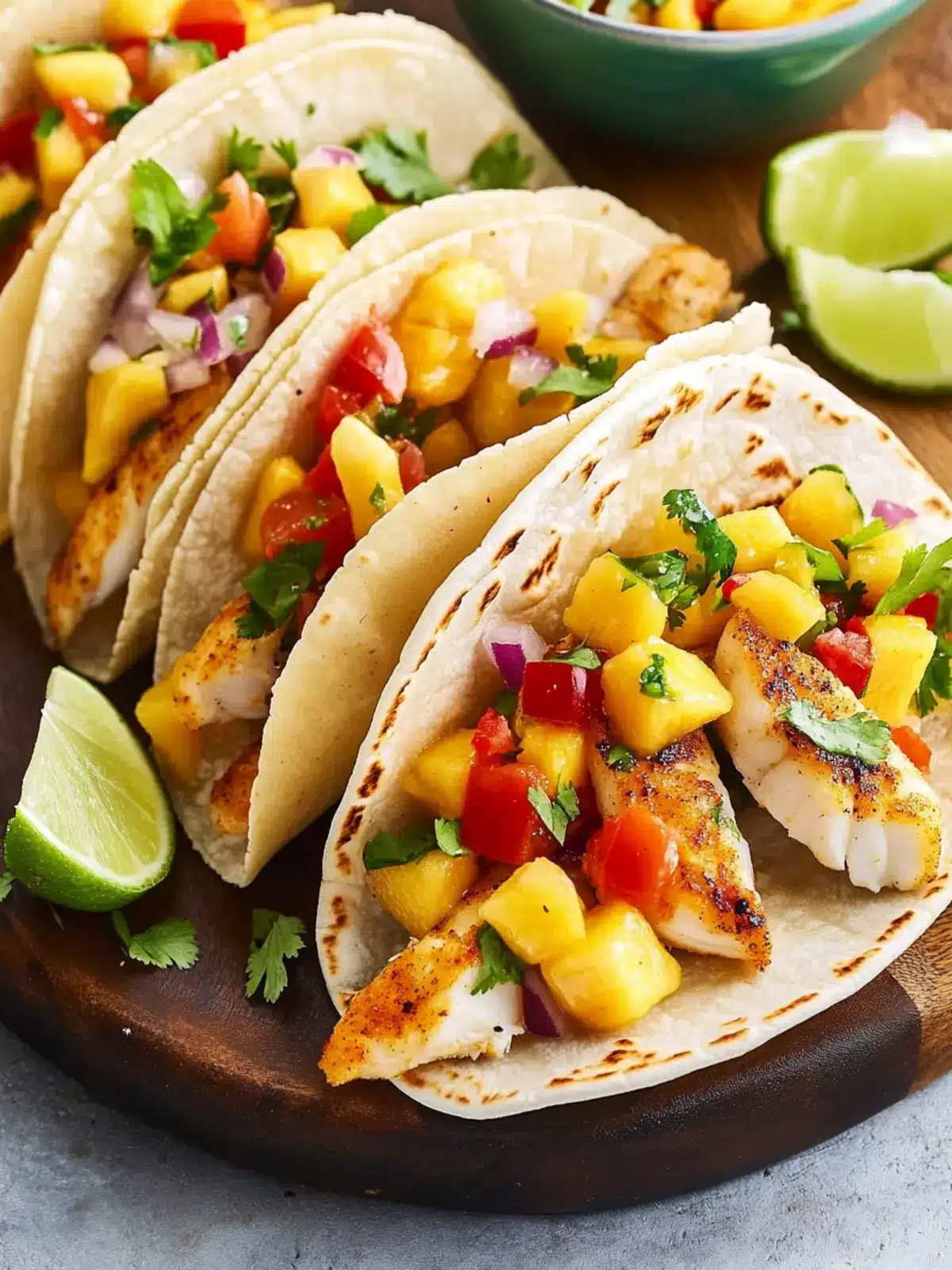 Savory Fish Tacos with Mango Salsa for a Tropical Twist Fish Tacos with Mango Salsa