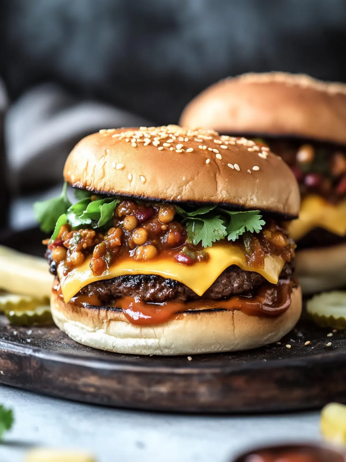 Chili Cheeseburgers
