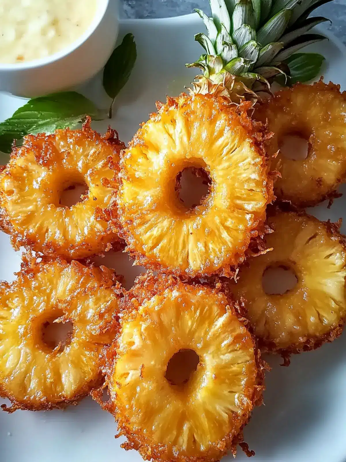 Rum-Soaked Fried Pineapple