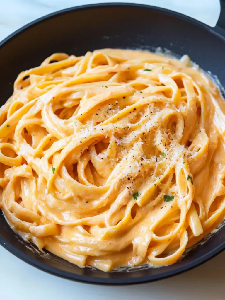 Creamy Red Pepper Alfredo Pasta