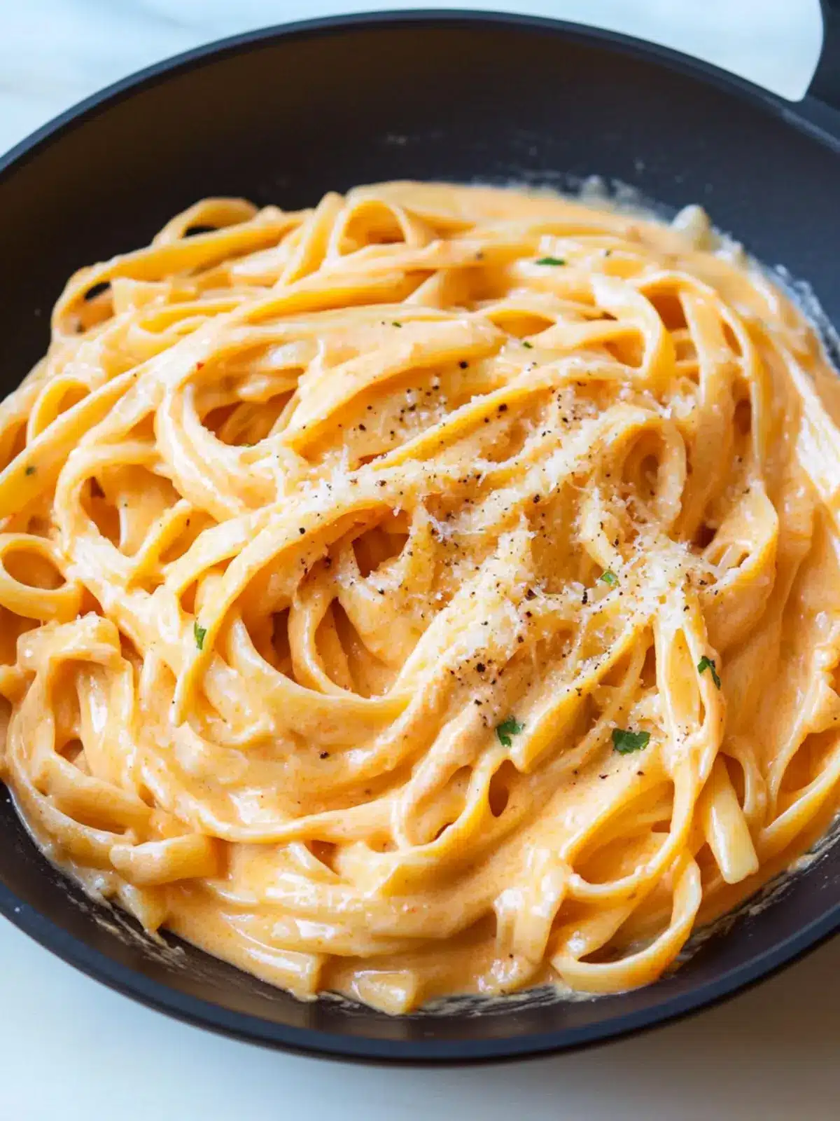 Creamy Red Pepper Alfredo Pasta
