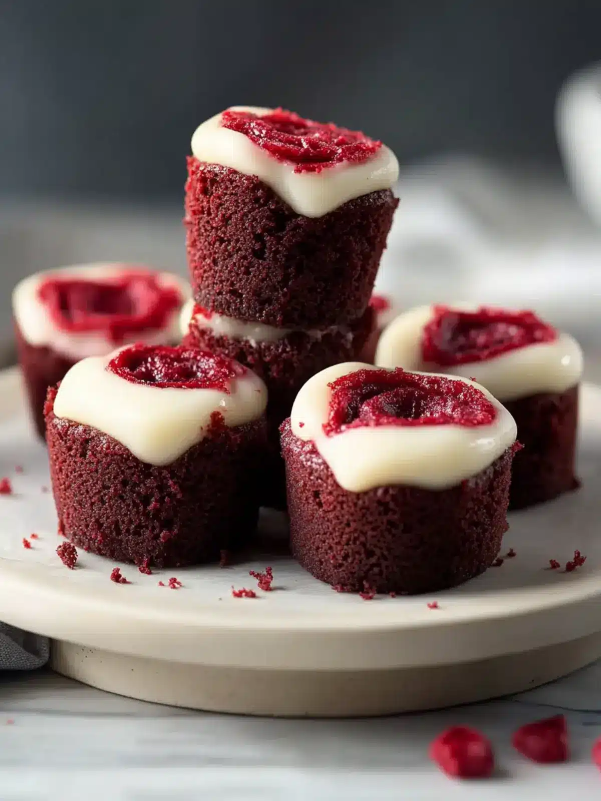 Red Velvet Brownie Bites