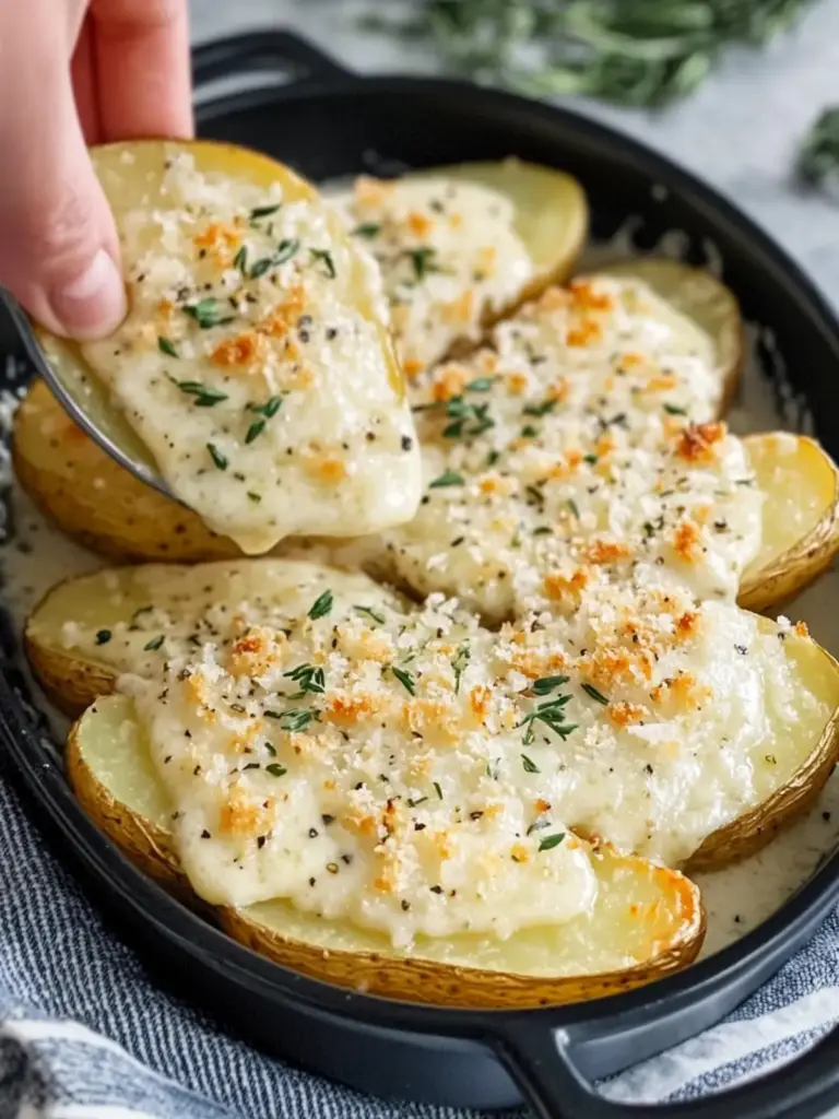 Creamy Parmesan Oven-Baked Potatoes