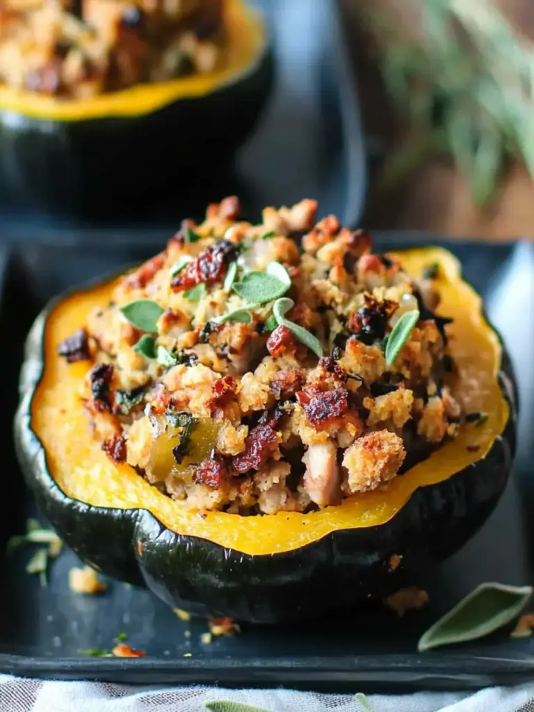 Turkey Stuffed Acorn Squash