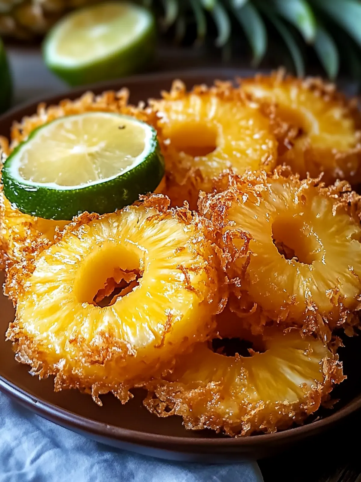 Rum-Soaked Fried Pineapple