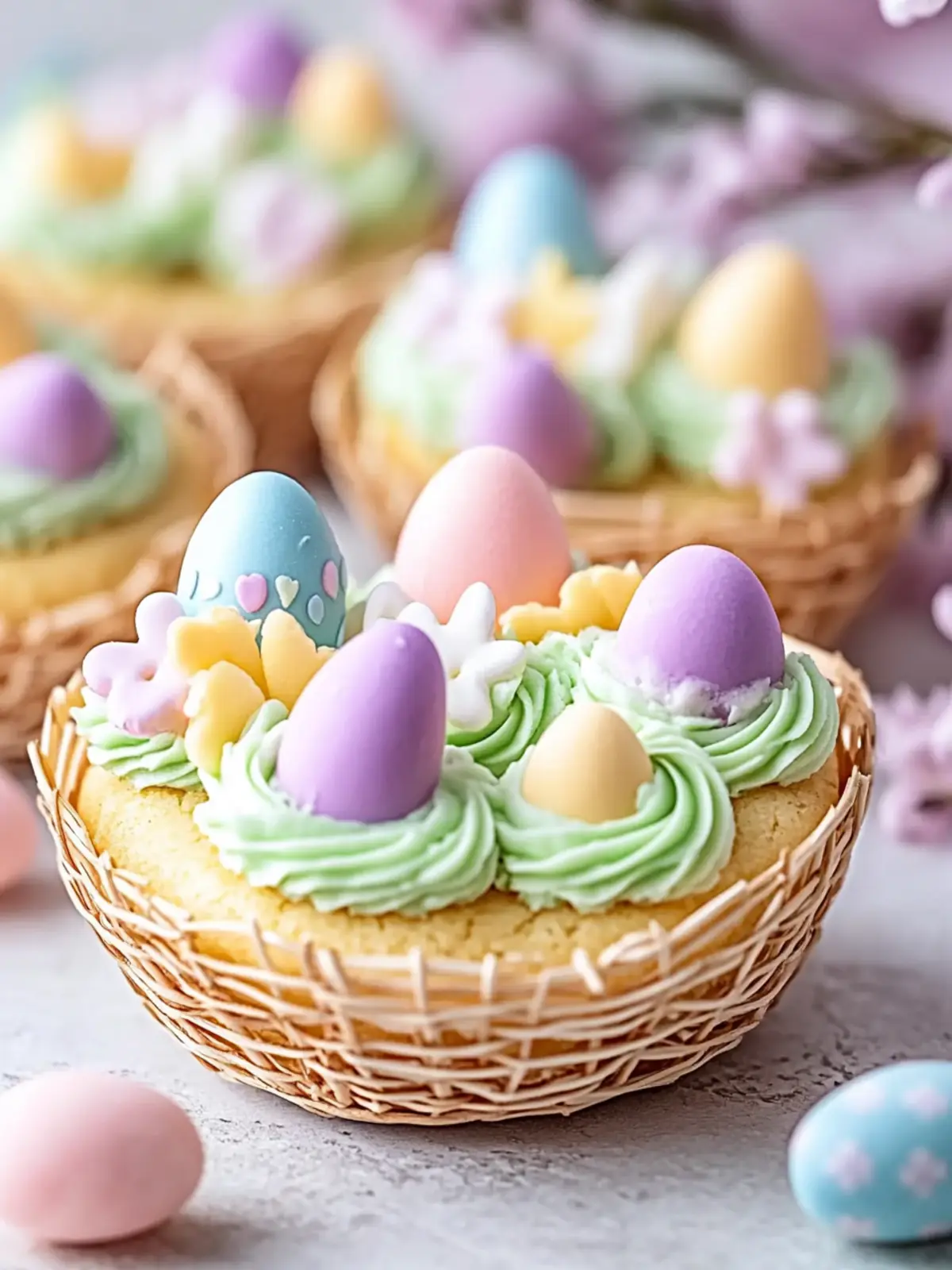 Easter Basket Sugar Cookie Cups
