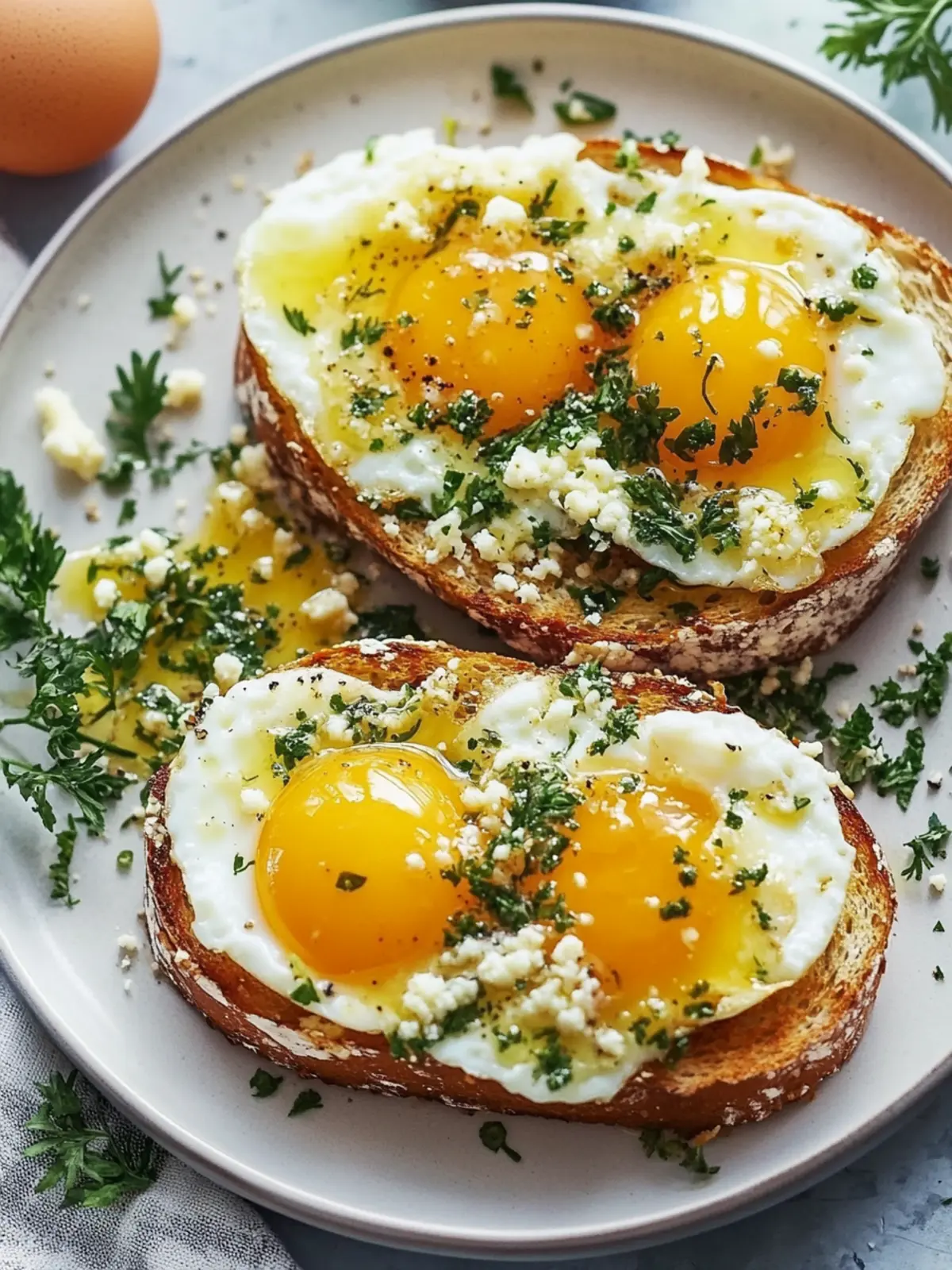 Smashed Eggs on Toast