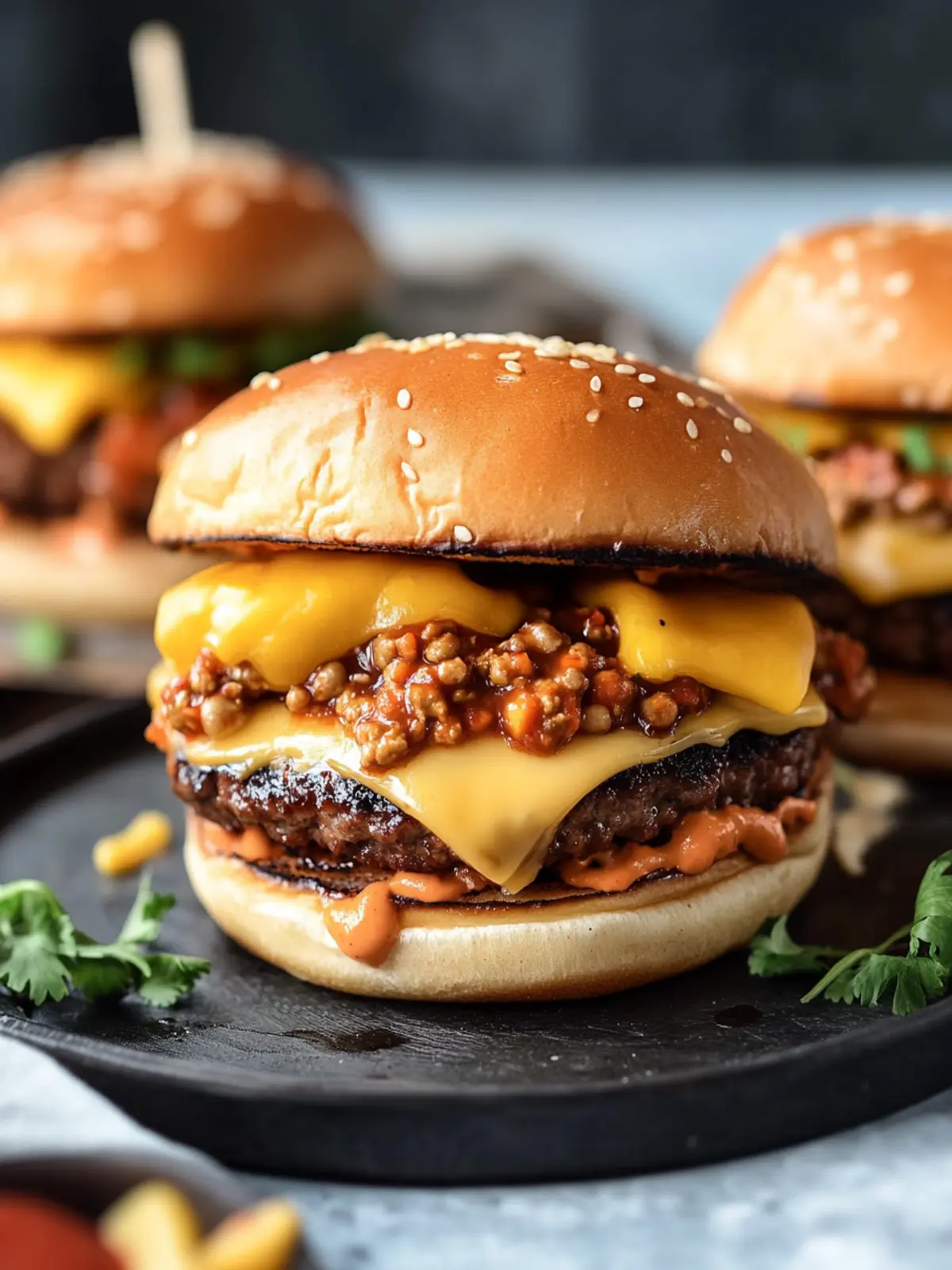 Chili Cheeseburgers