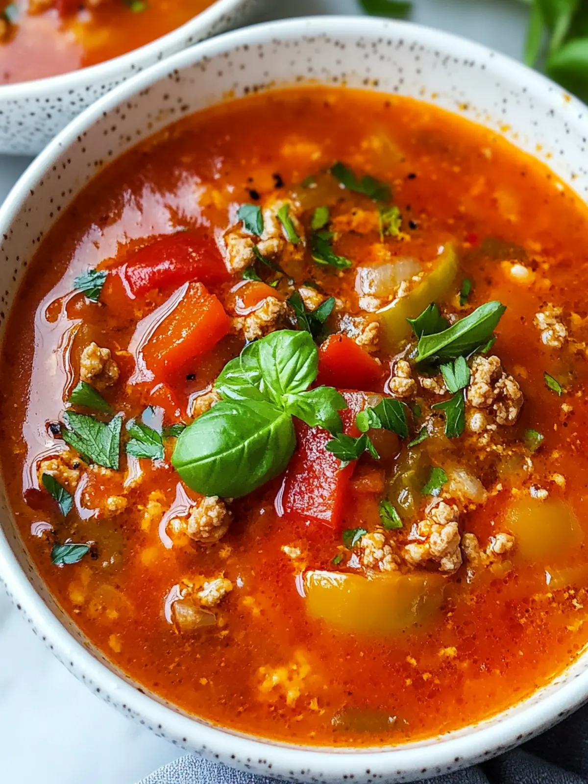 Keto stuffed pepper soup