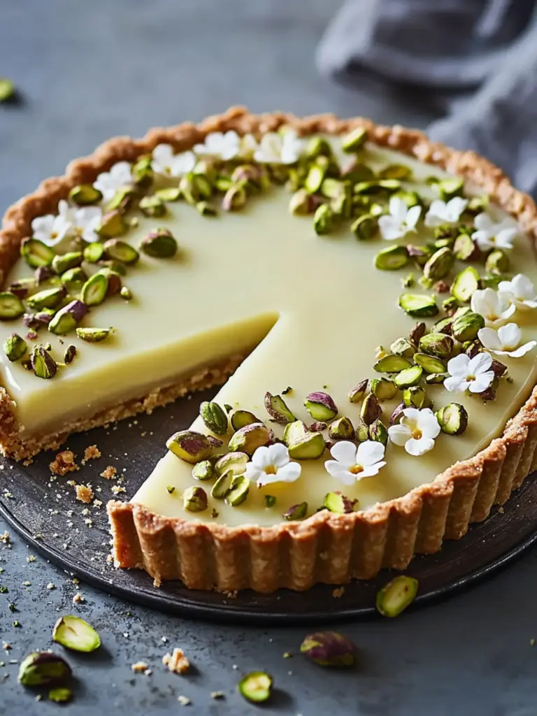 White Chocolate Pistachio Tart