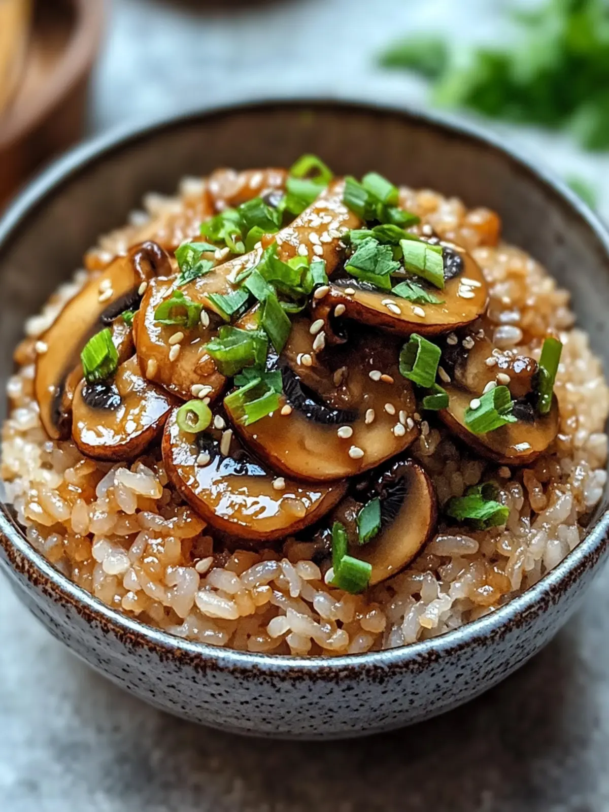 Crispy Miso Mushroom Rice