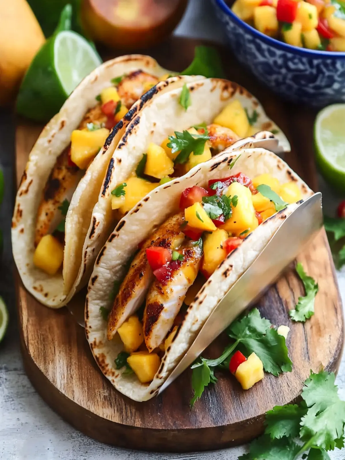 Savory Fish Tacos with Mango Salsa for a Tropical Twist Fish Tacos with Mango Salsa