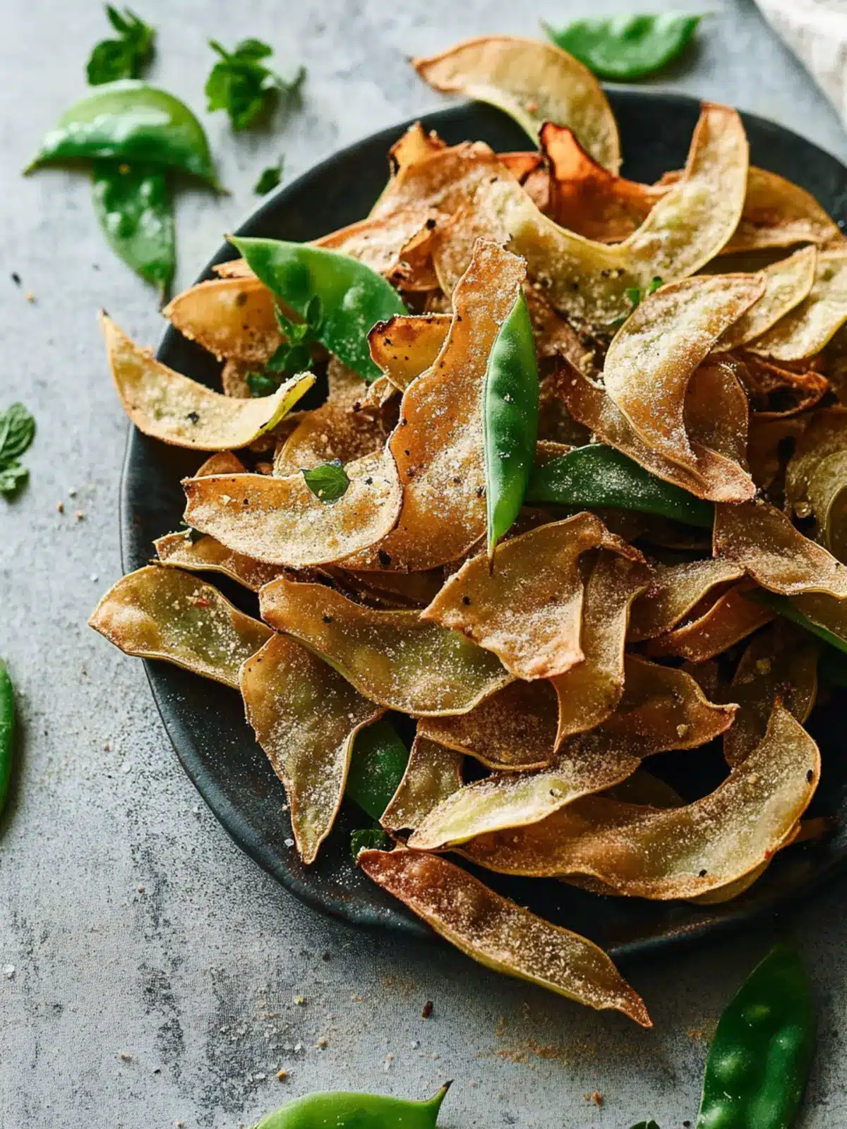 Crispy Homemade Snap Pea Crisps for Healthy Snacking Fun Homemade Snap Pea Crisps