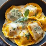 Butternut Squash Ravioli with Maple Cream Sauce