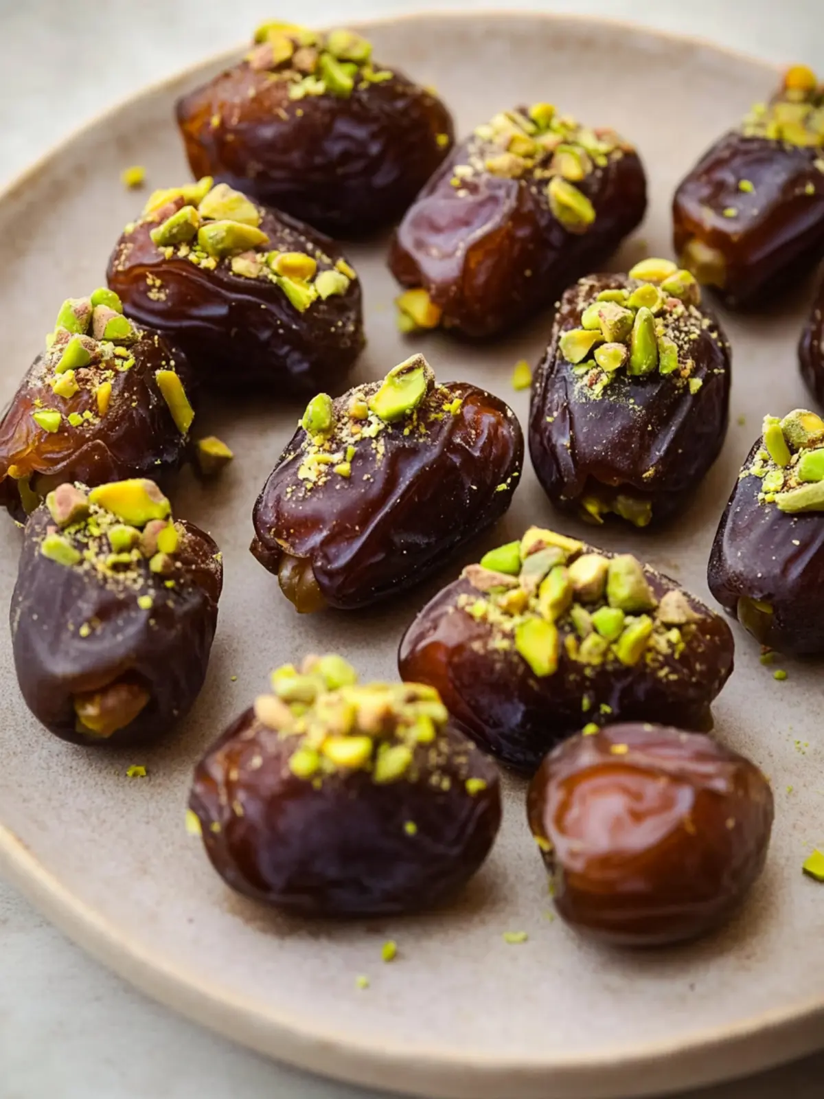 Pistachio Butter Stuffed Dates
