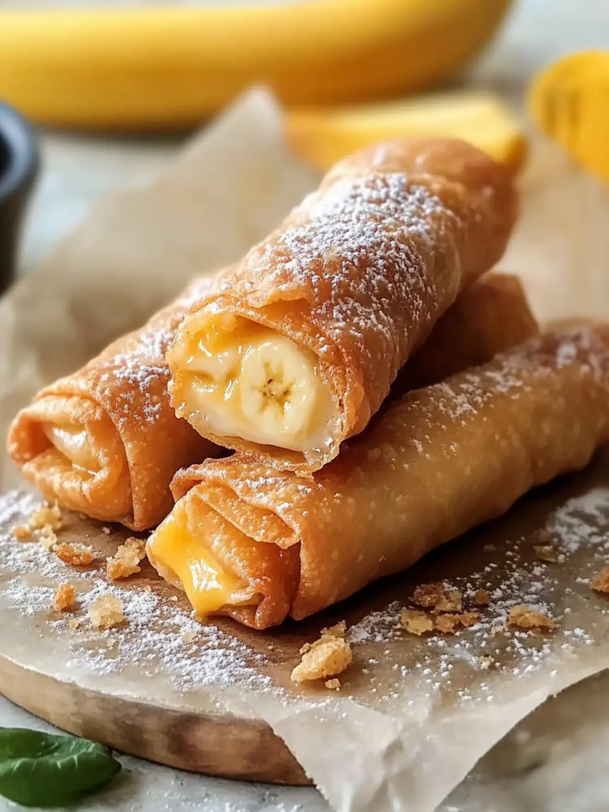 Banana Pudding Egg Rolls