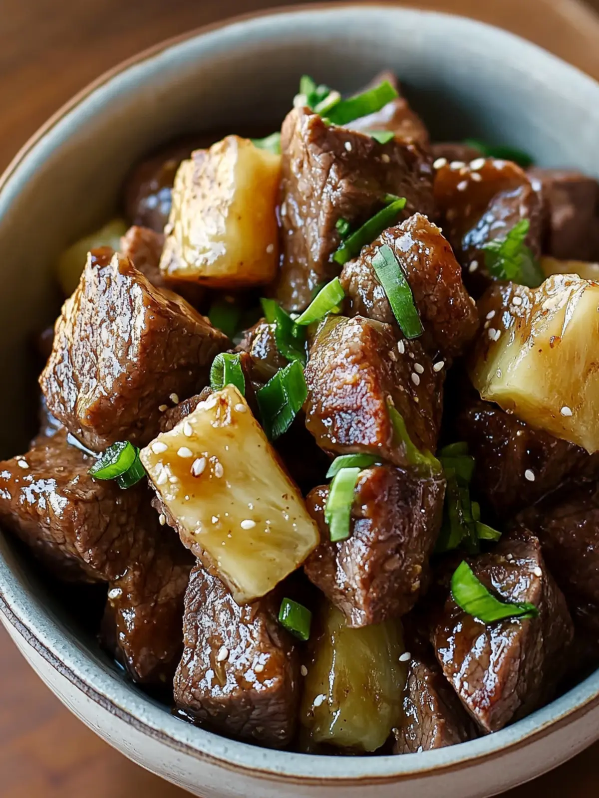 Miso Pineapple Glazed Beef