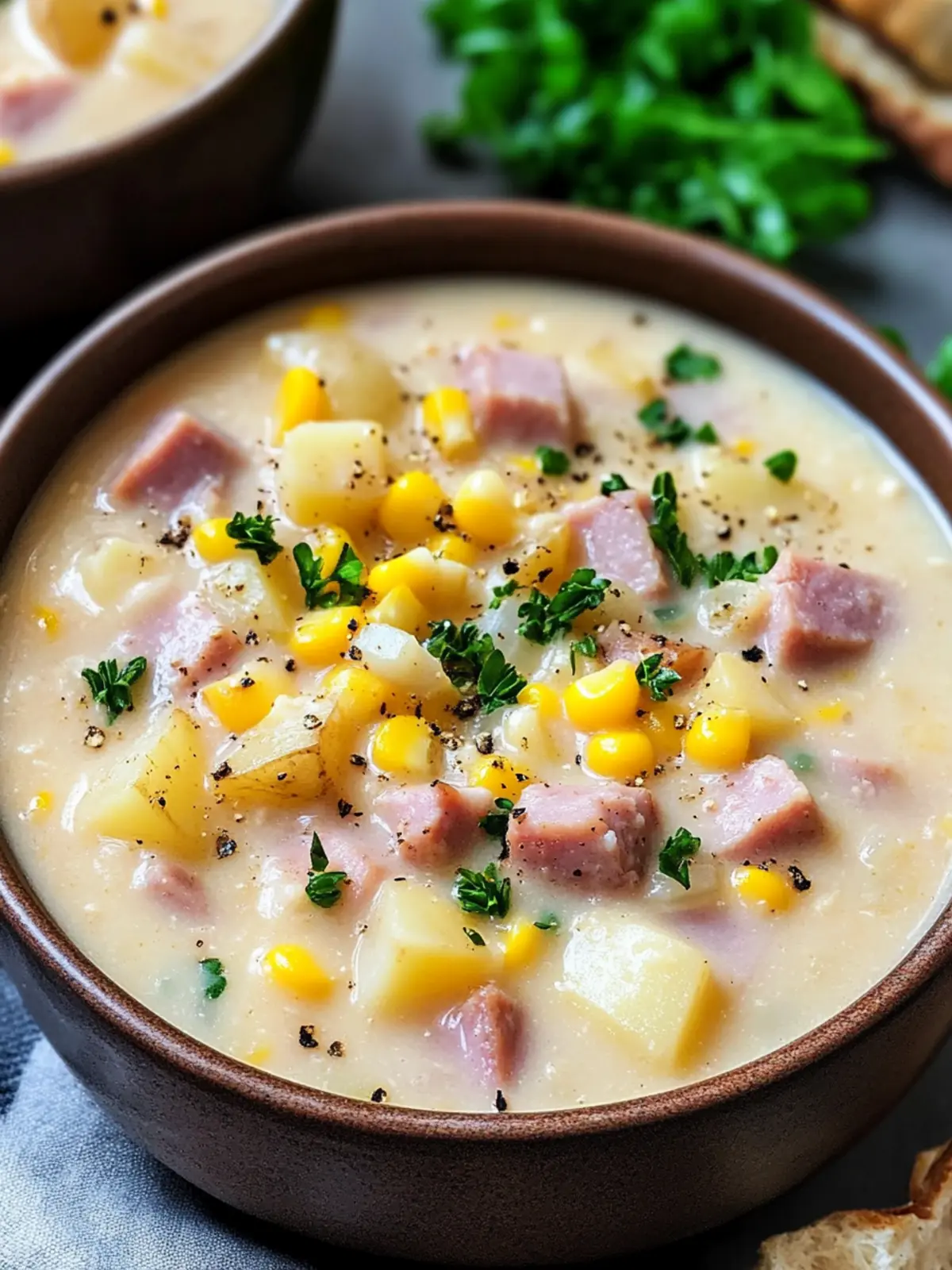 Creamy Ham Potato Corn Chowder