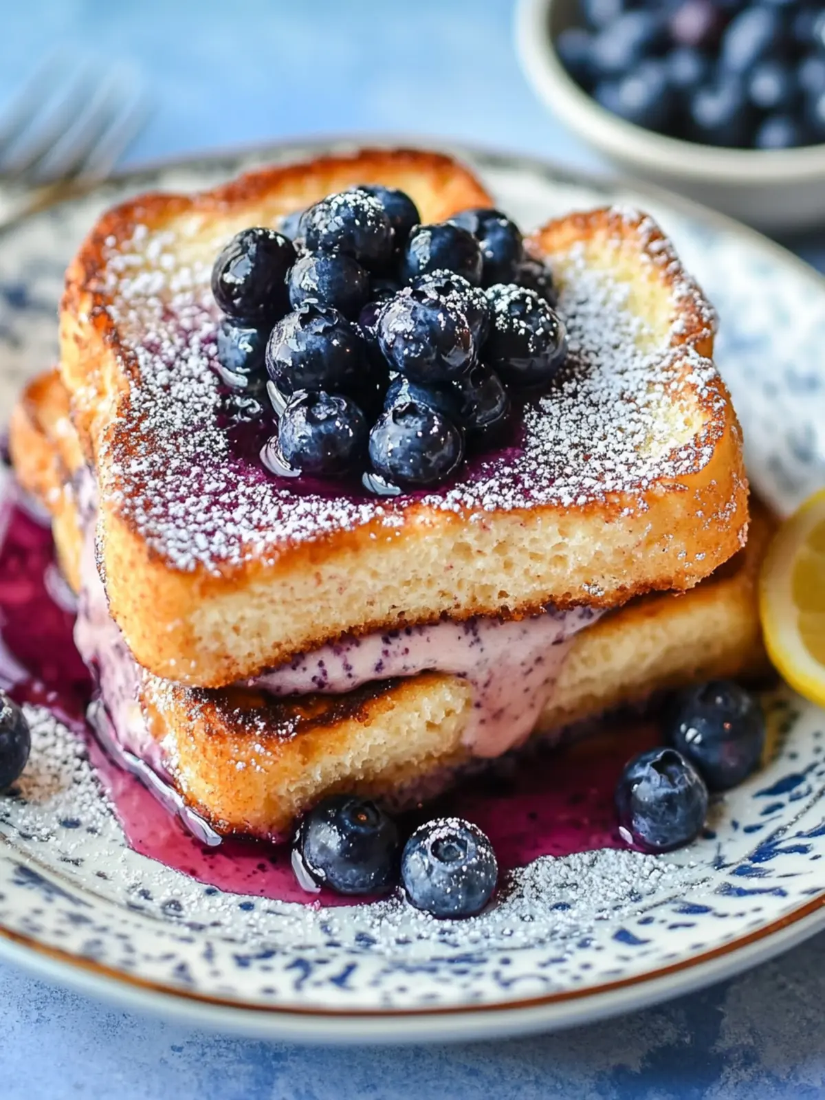 Blueberry Cheesecake Stuffed French Toast