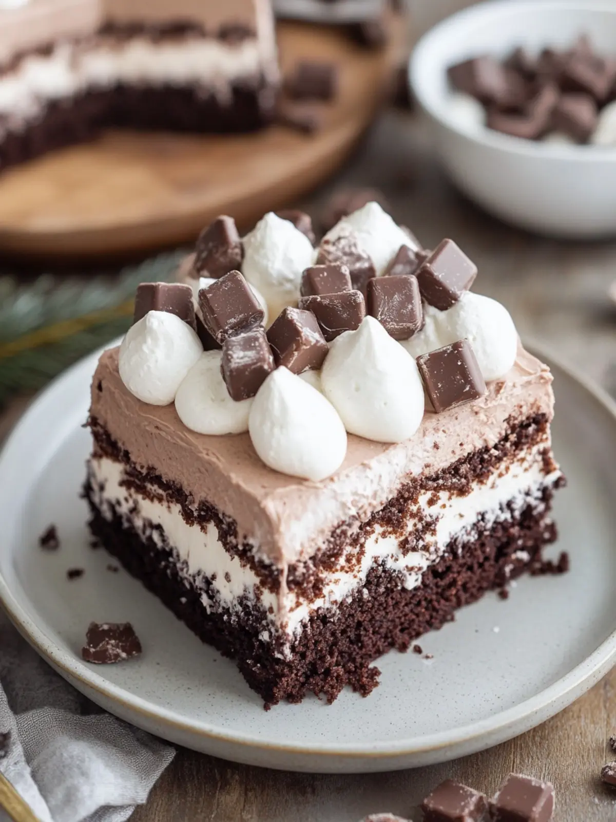 Hot Cocoa Poke Cake
