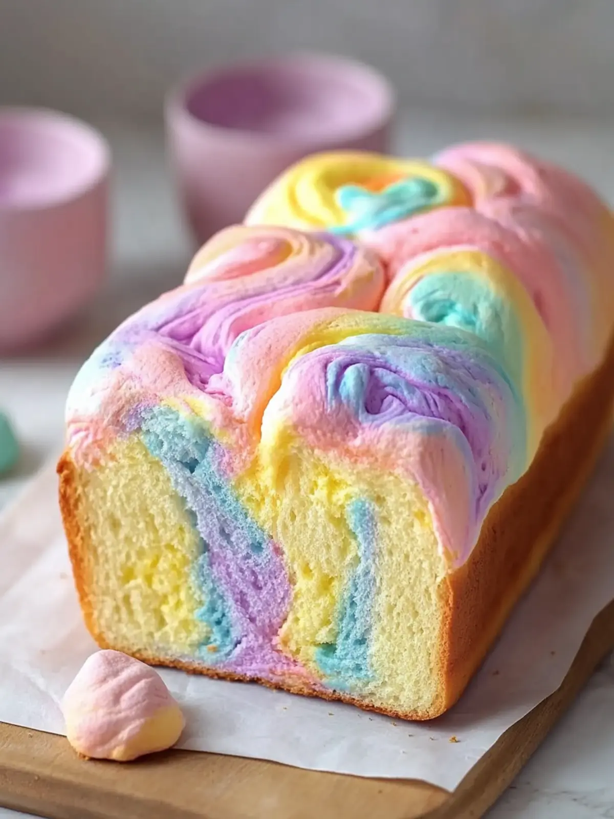 Cloud Bread Pastel Swirl Loaf