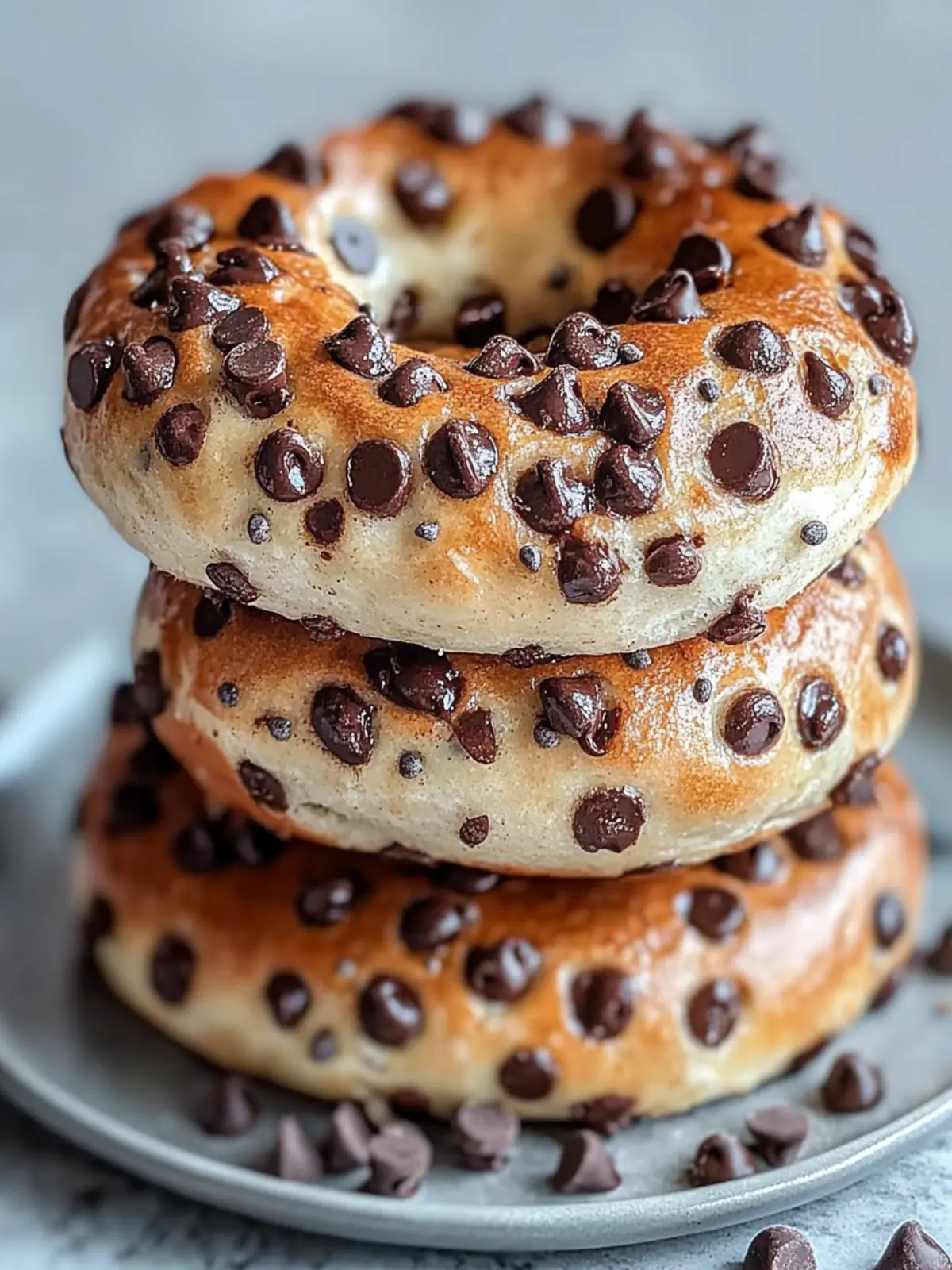 Chocolate Chip Protein Bagels
