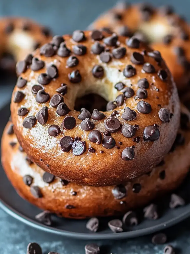 Chocolate Chip Protein Bagels