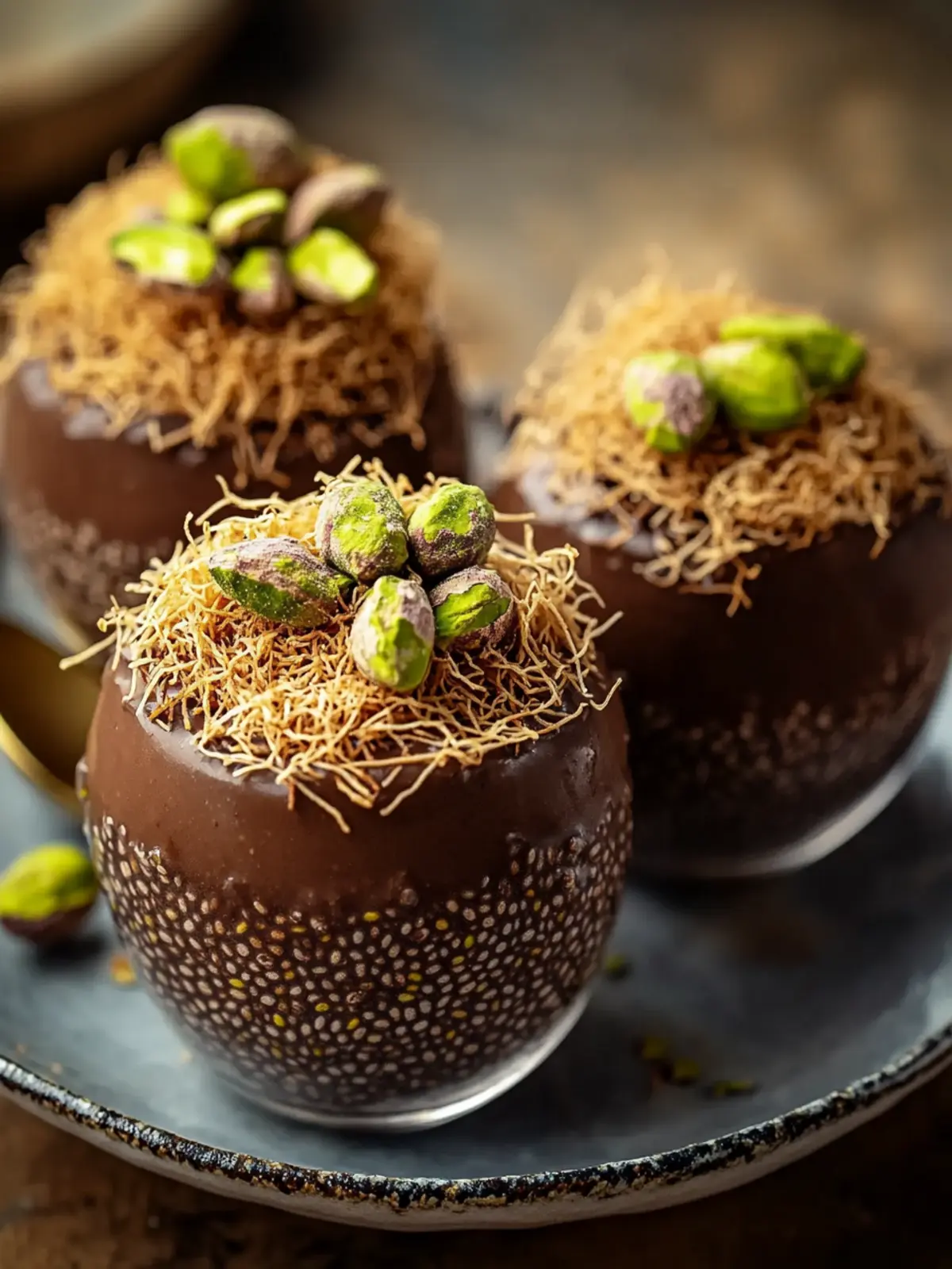Dubai Chocolate-Style Pistachio Chia Pudding