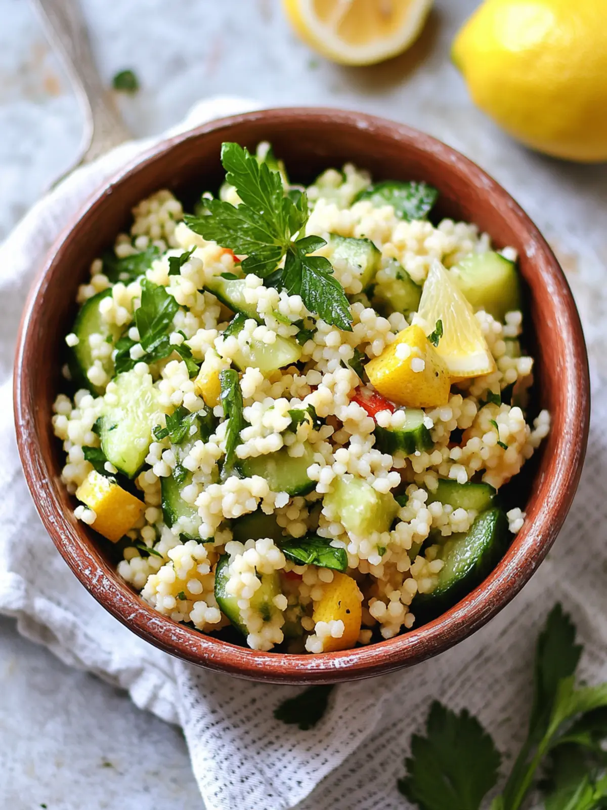 Refresh Your Day with Cucumber Lemon Couscous Salad Delight Cucumber Lemon Couscous Salad