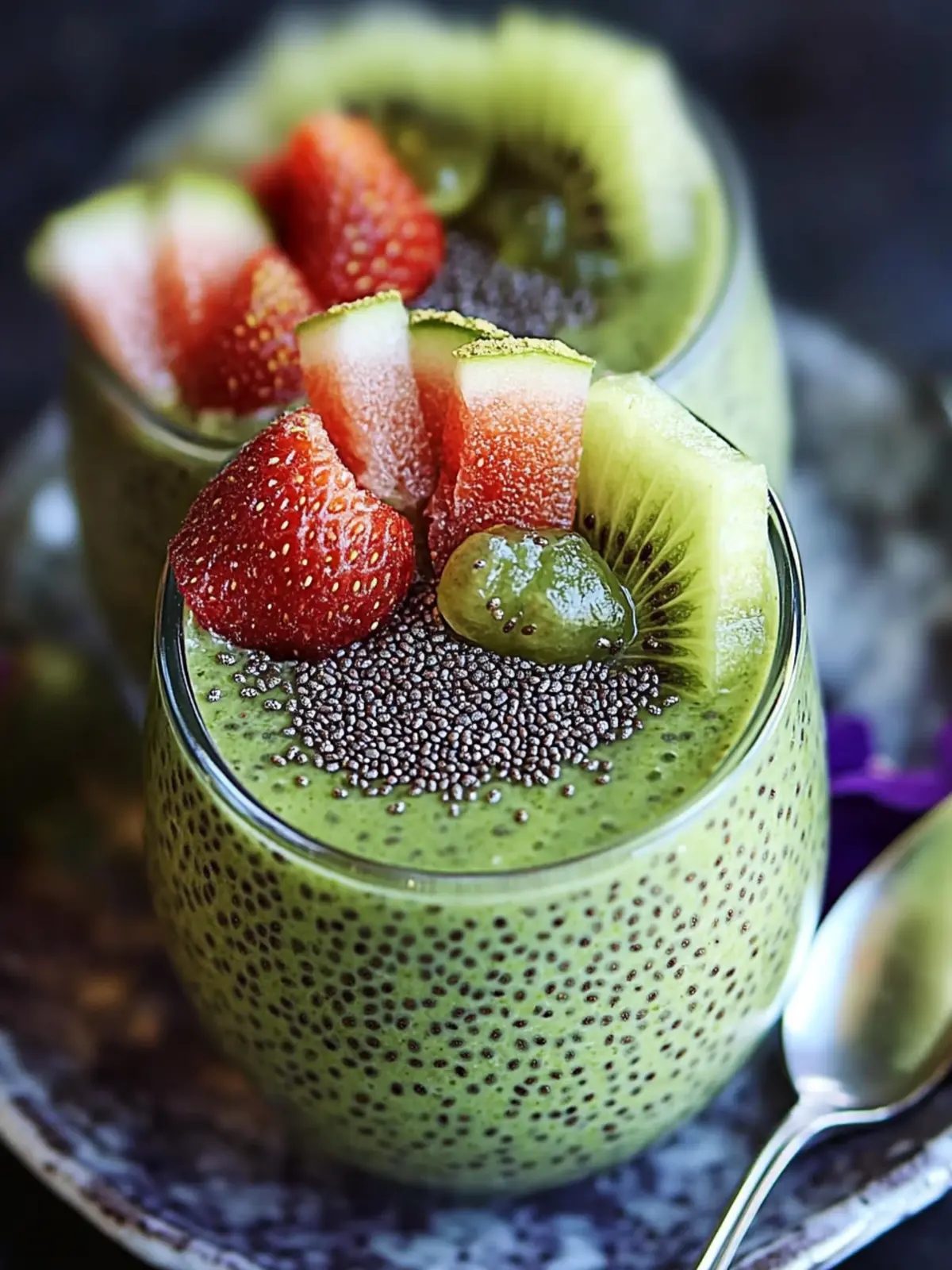 Creamy Matcha Kiwi Chia Pudding for a Refreshing Treat Matcha Kiwi Chia Pudding