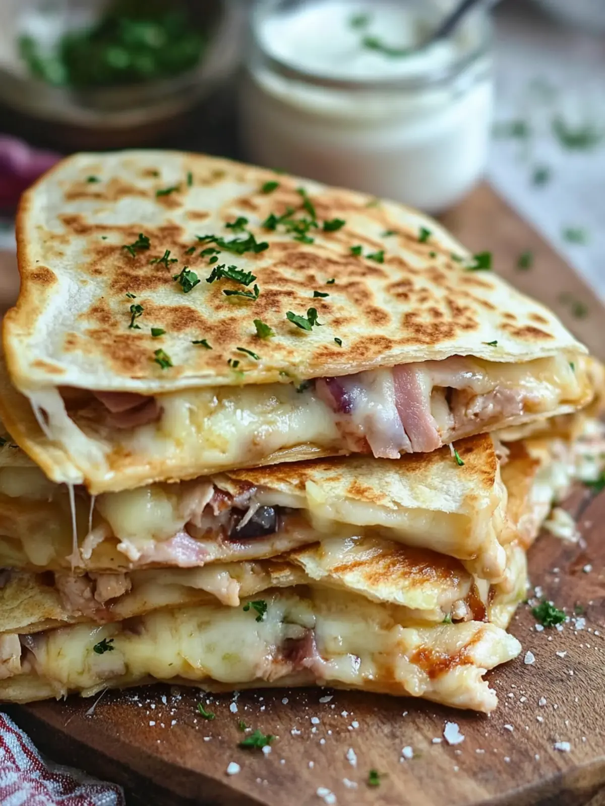 Chicken Cordon Bleu Quesadillas