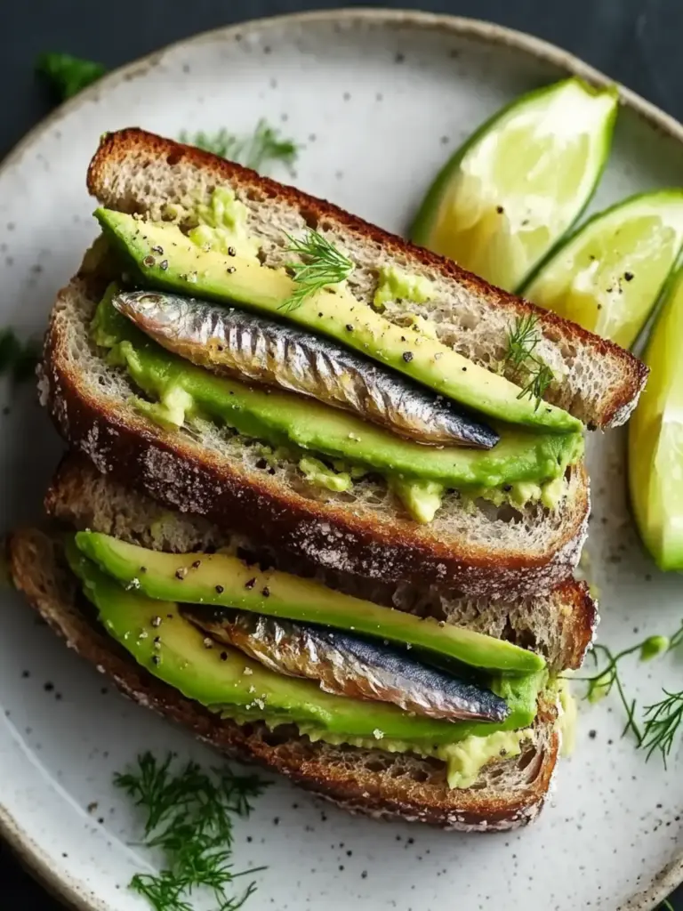 Avocado and Canned Sardine Sandwich