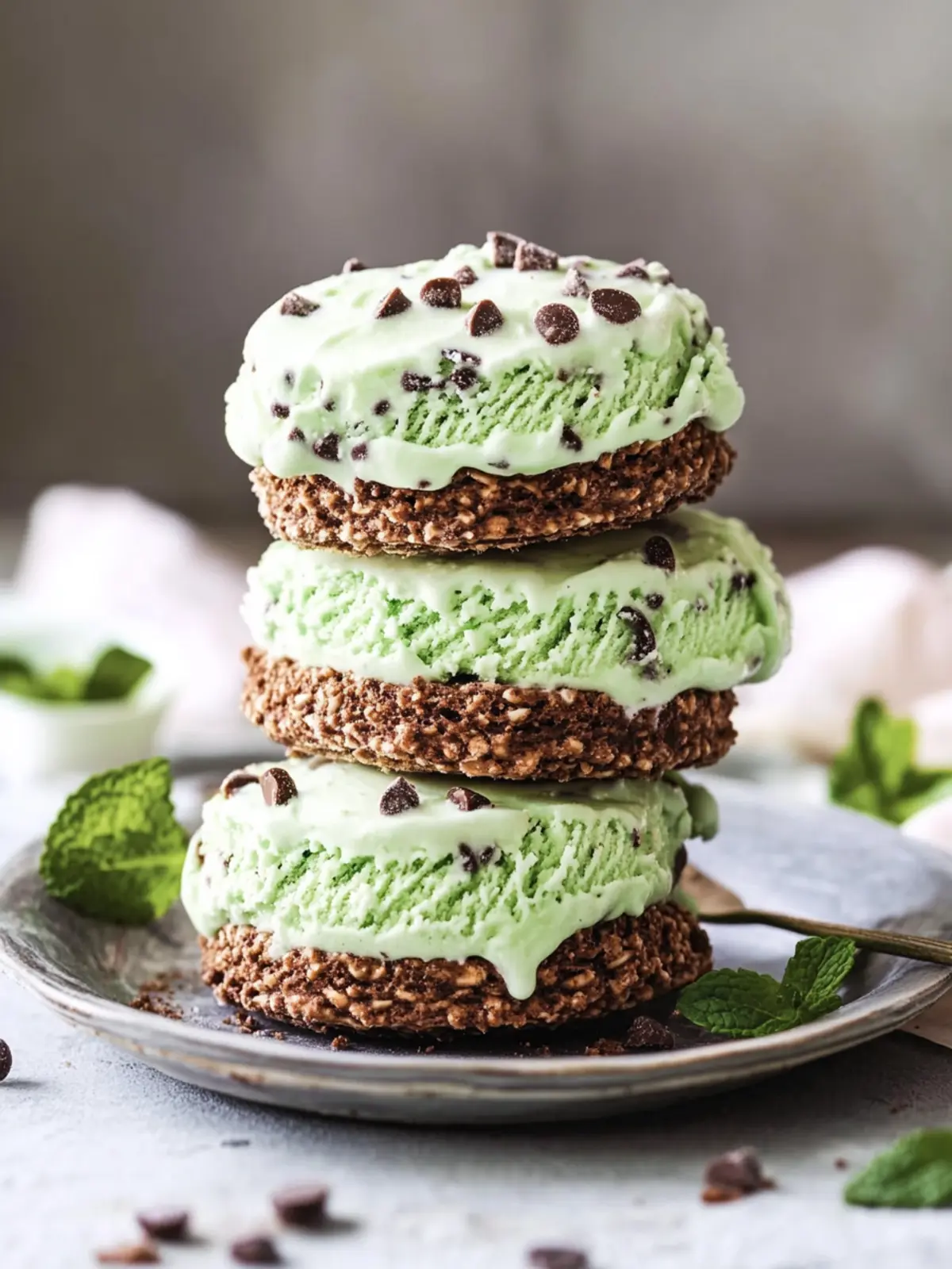 Mint Chip Ice Cream Sandwiches: A Blissful Summer Treat Mint Chip Ice Cream Sandwiches