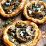 Mushroom Shallot and Herbed Goat Cheese Tarts