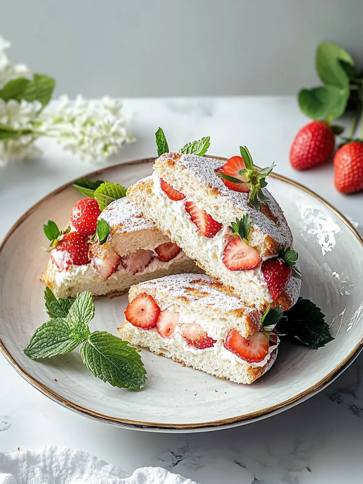 Strawberry Tea Sandwiches