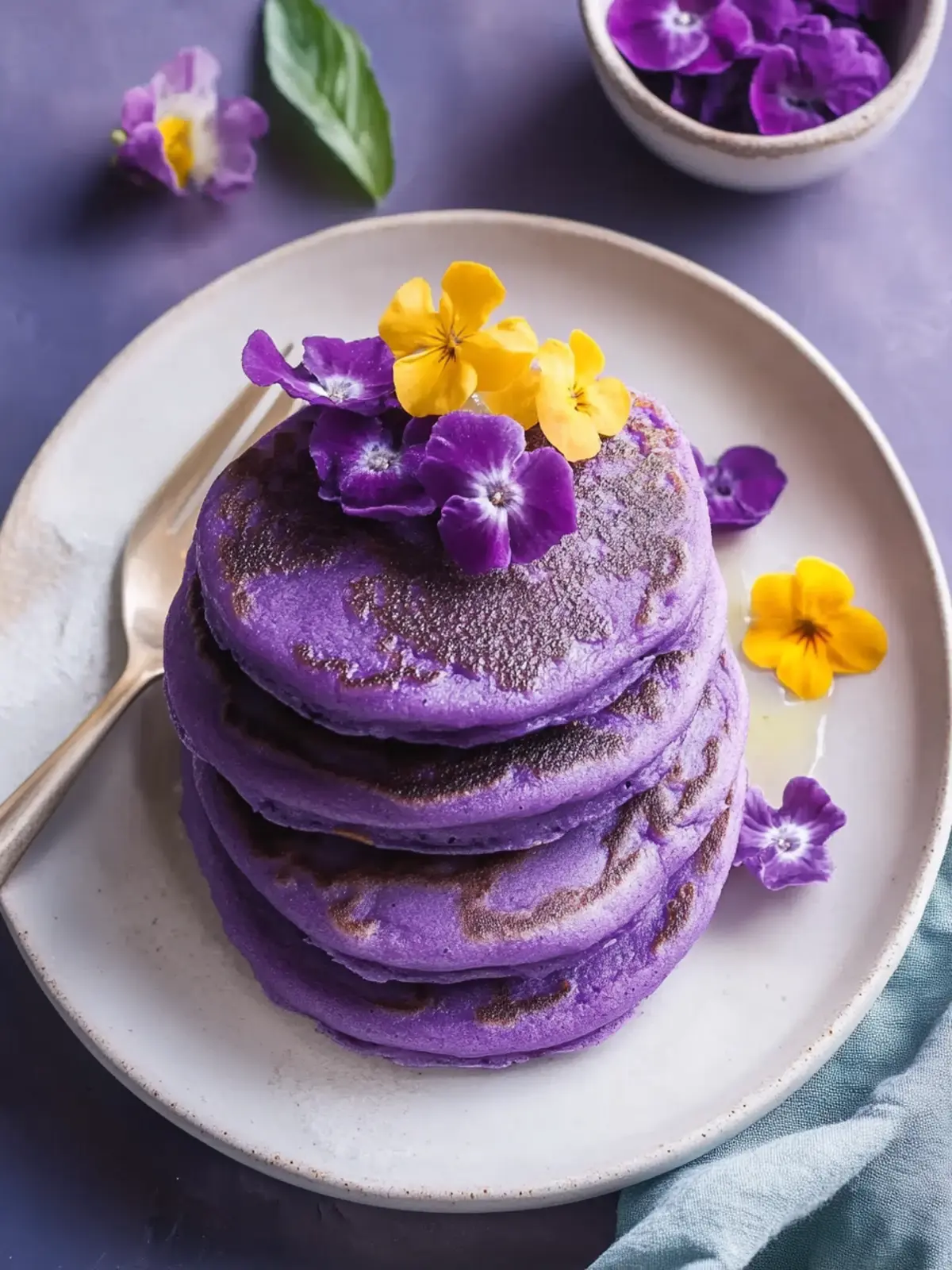 Delicious Ube Mochi Pancakes to Brighten Your Breakfast Nonstop Ube Mochi Pancakes