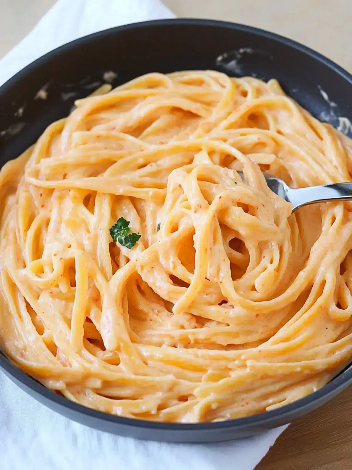 Creamy Red Pepper Alfredo Pasta