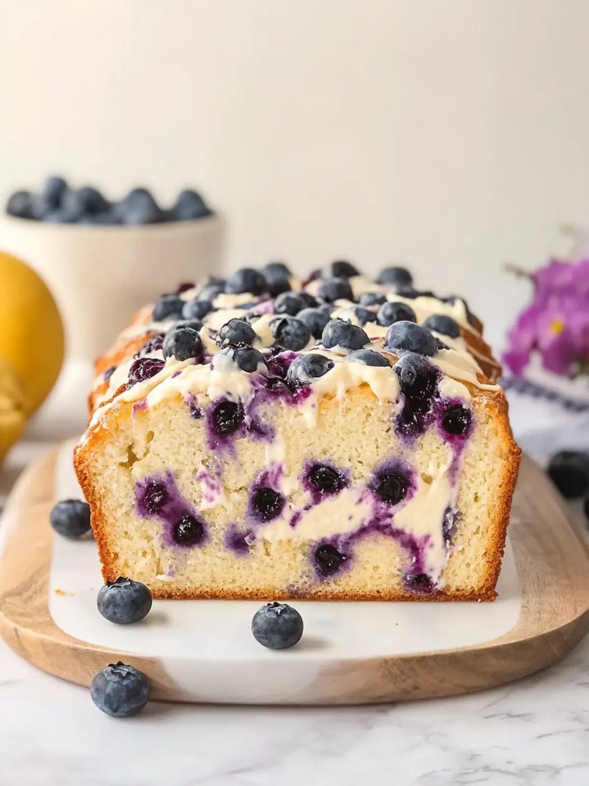 Blueberry Cream Cheese Bread