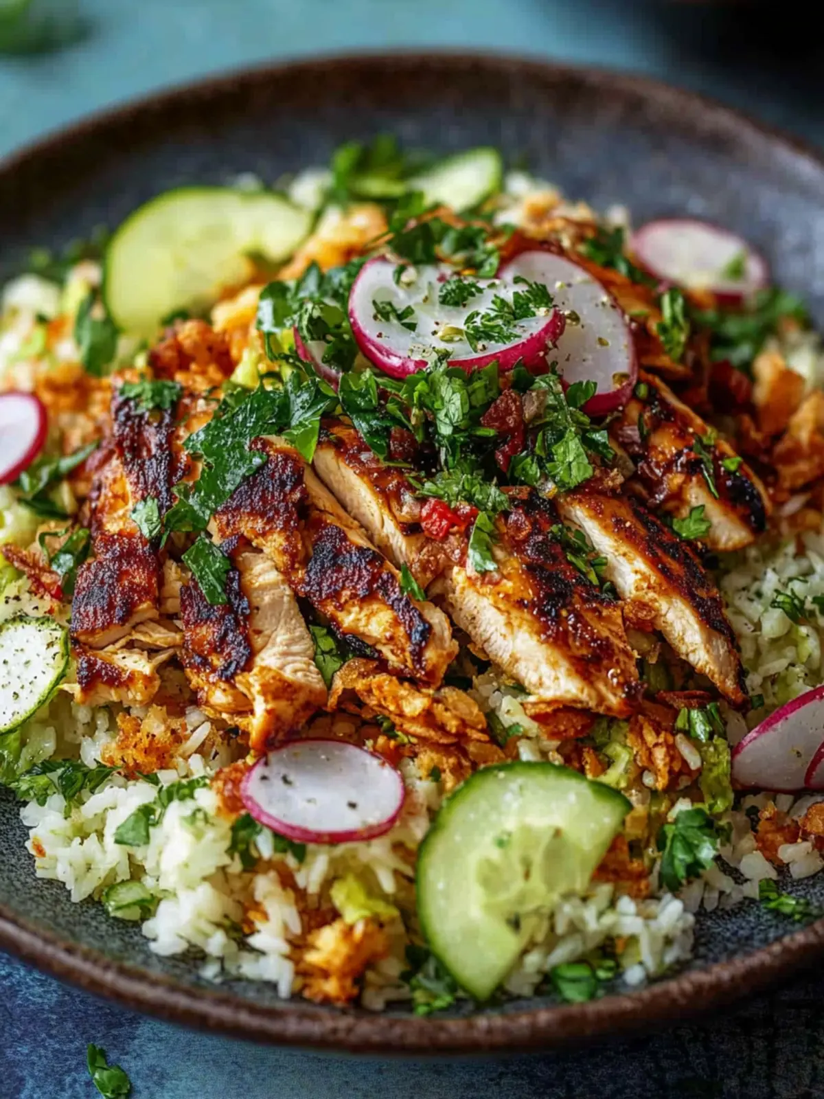 Chicken Shawarma Crispy Rice Salad for Flavorful Meal Perfection Chicken Shawarma Crispy Rice Salad