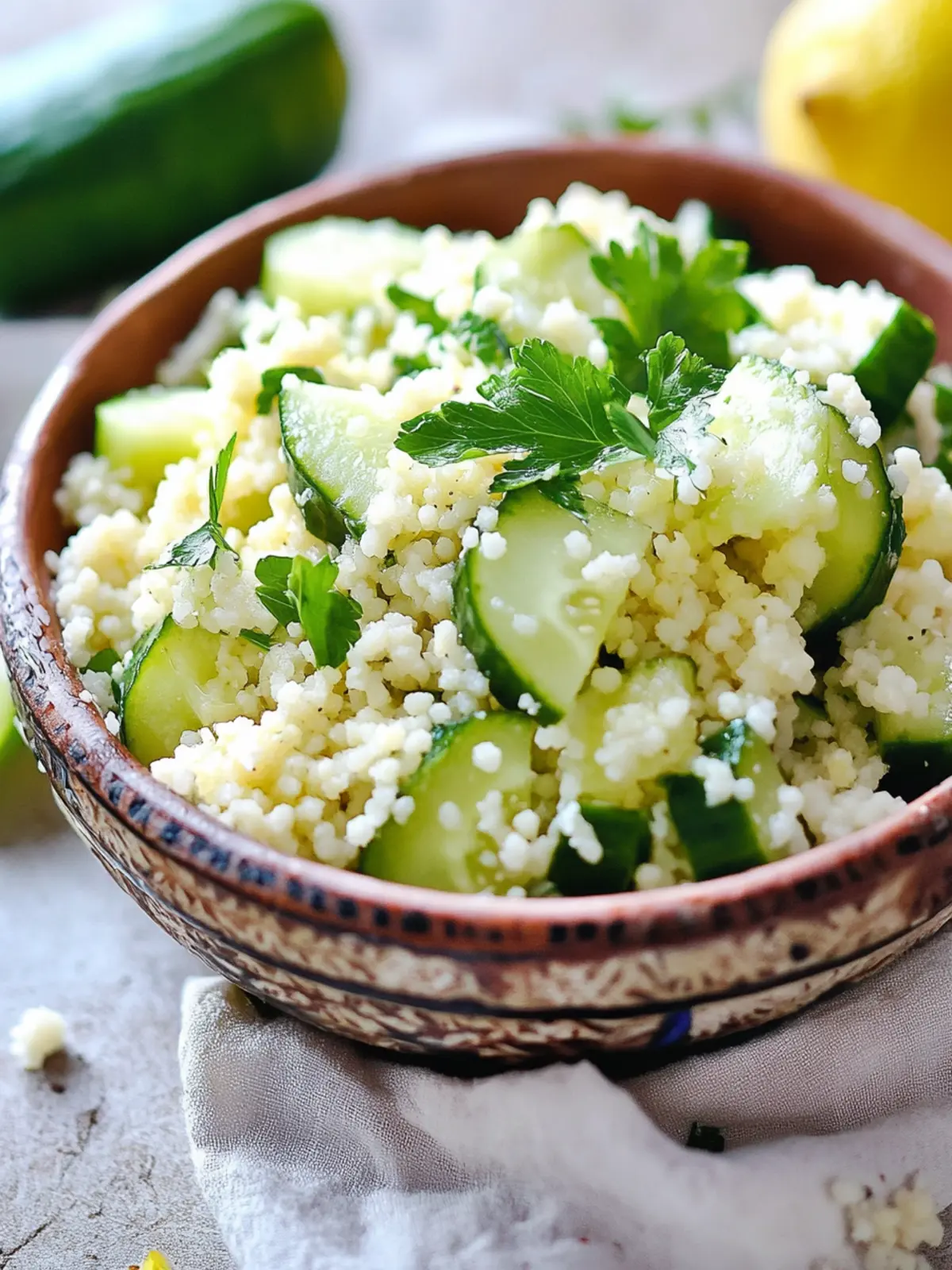 Refresh Your Day with Cucumber Lemon Couscous Salad Delight Cucumber Lemon Couscous Salad