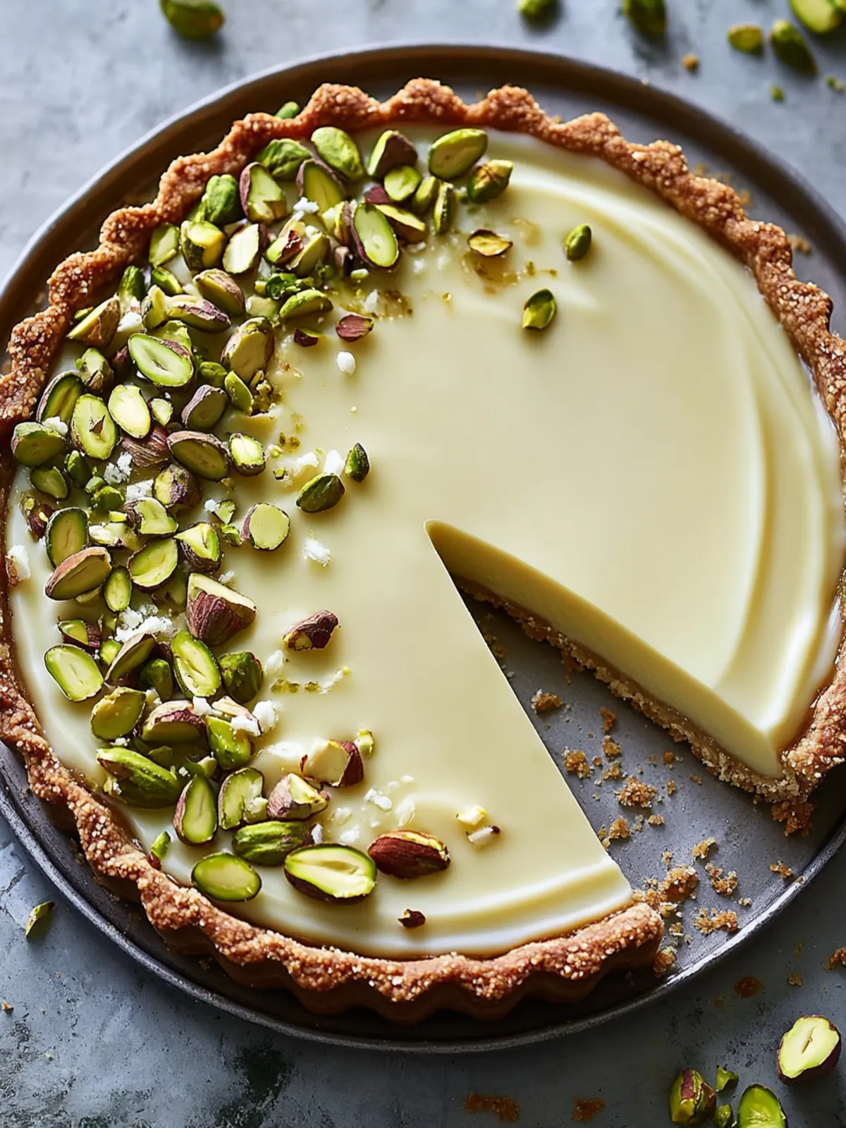 White Chocolate Pistachio Tart