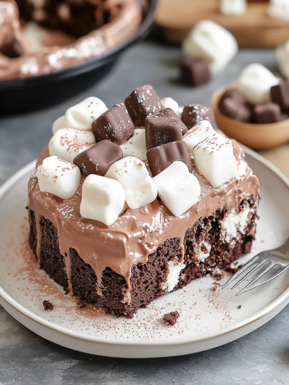 Hot Cocoa Poke Cake