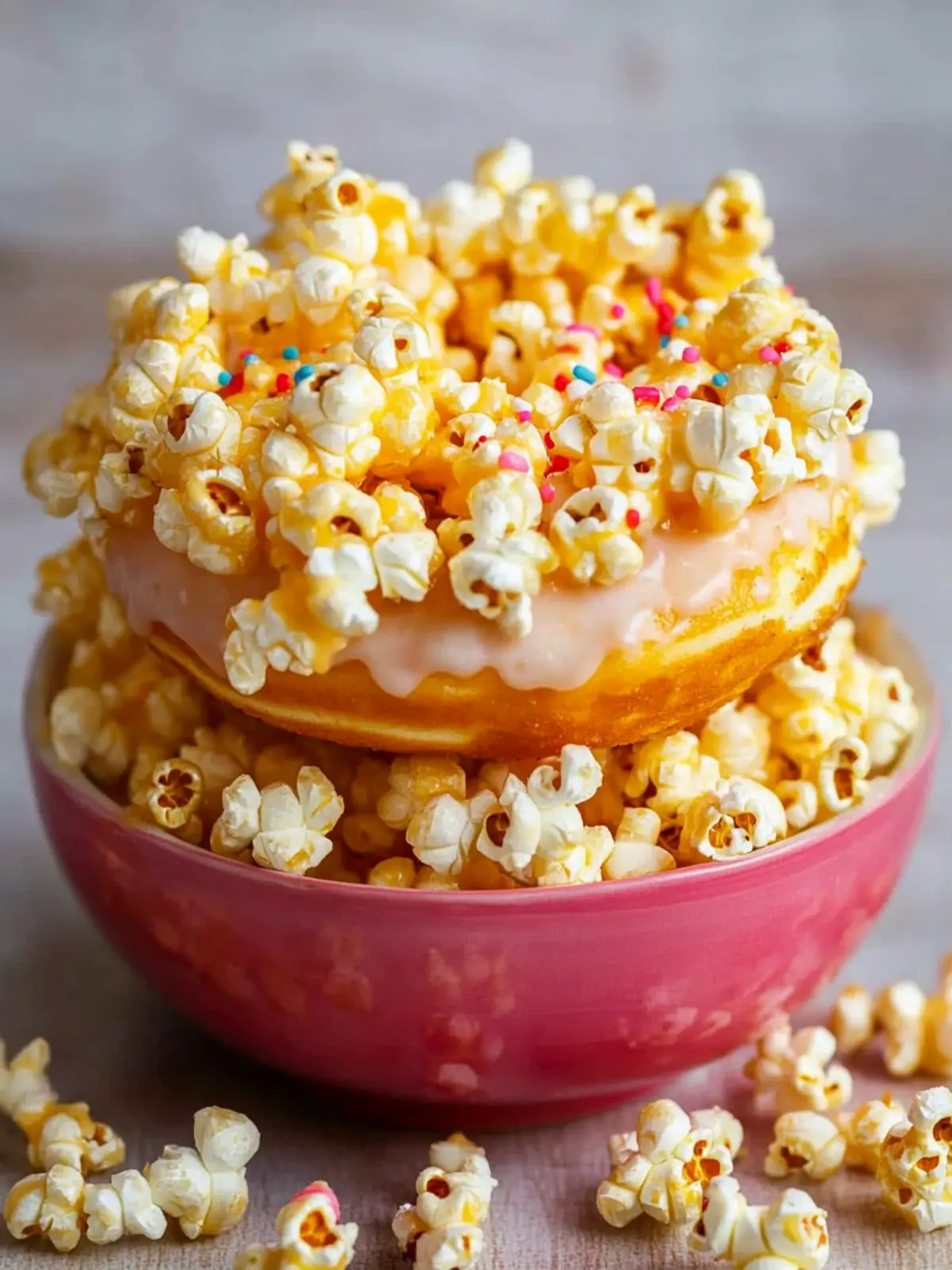 Sweet Glaze Donut Popcorn for an Irresistibly Fun Snack Glaze Donut Popcorn