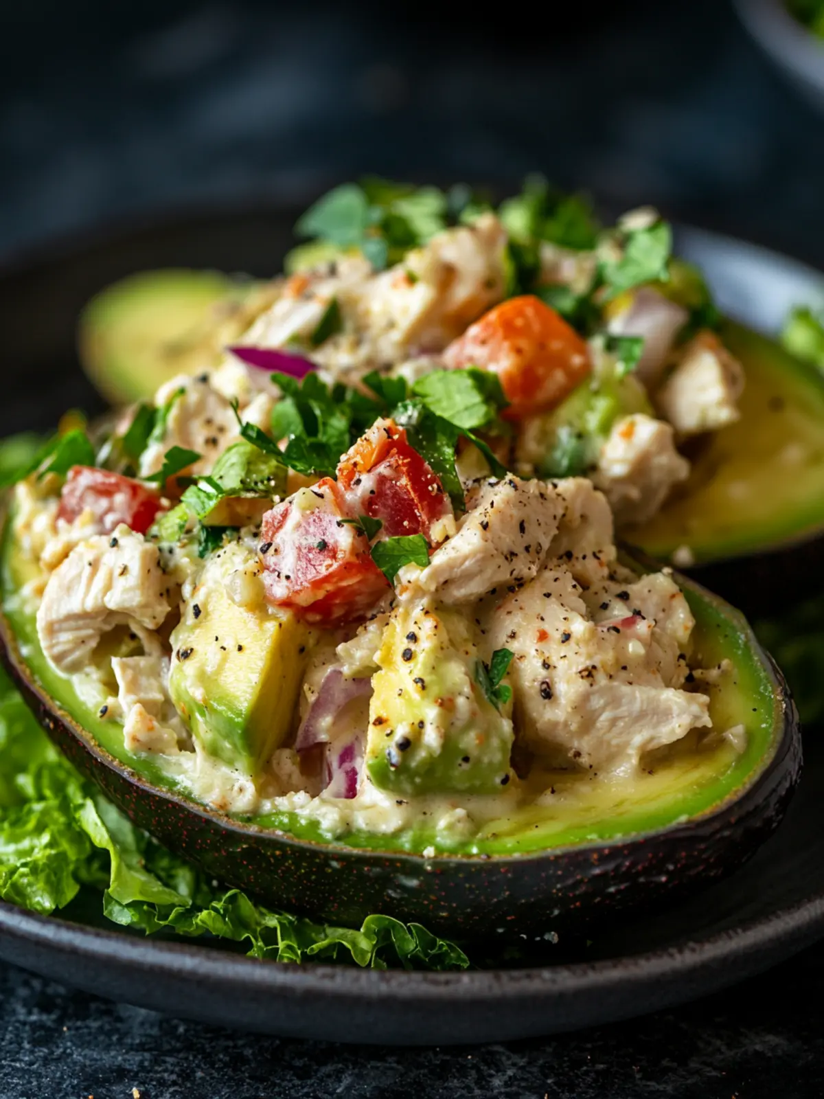 Stuffed Avocado Chicken Salad