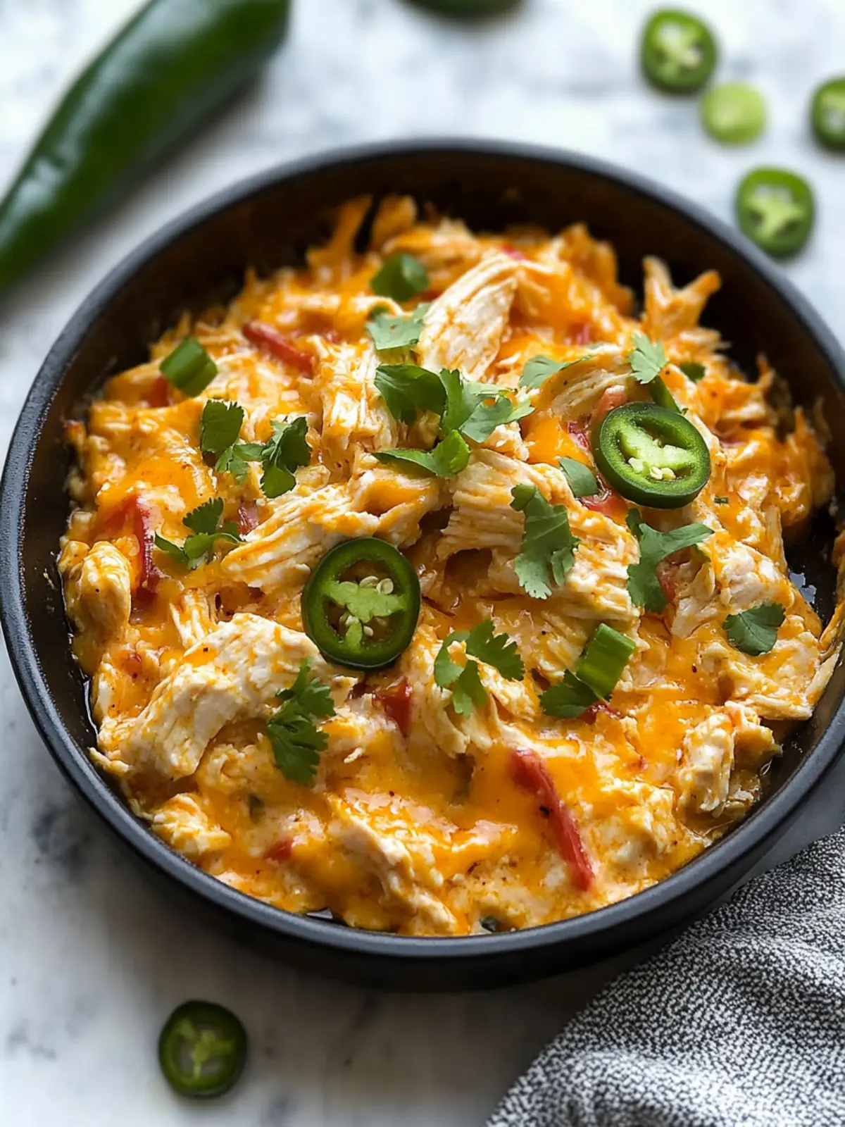 Jalapeño Buffalo Chicken Casserole