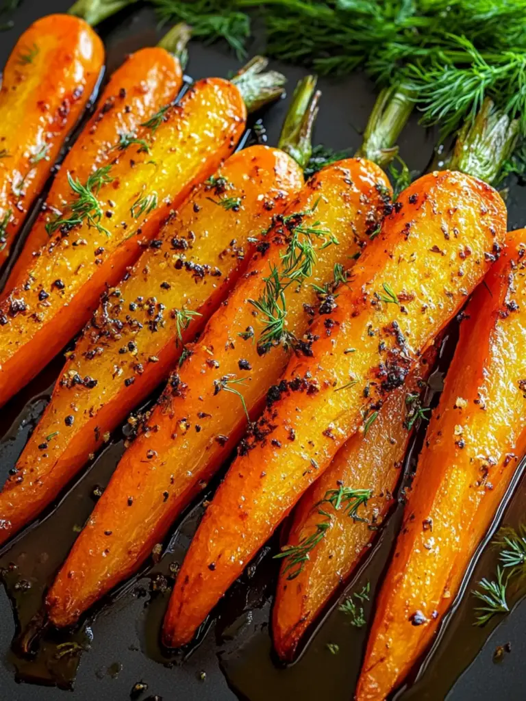 Honey Glazed Roasted Carrots with Dill