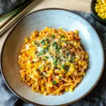 Spicy Noodles With Korean Corn Cheese